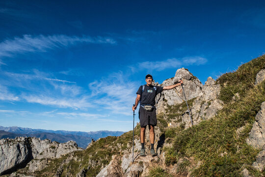 Trekking at Ojo de Buey (Bull's Eye) , Pelugano, Asturias, Spain
