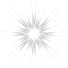 Fototapeta premium A radiant burst of light emanating from a central point creating a star like sparkle effect on a blank white