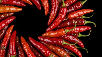A festive chili pepper wreath serves as a spicy culinary decoration