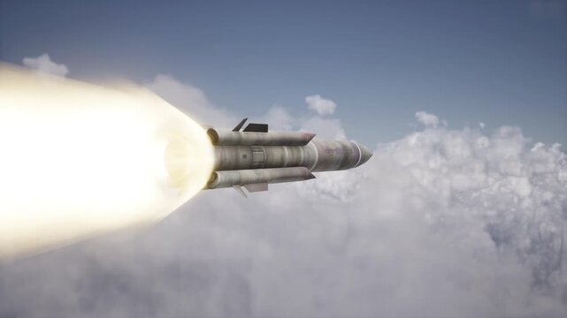 Missile KH-31P In The Clouds