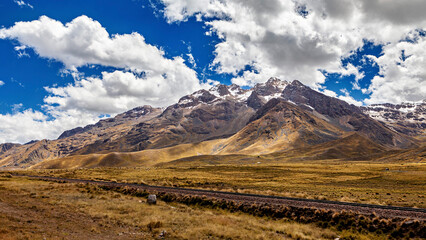 The landscape of the Urubamba Valley in Peru