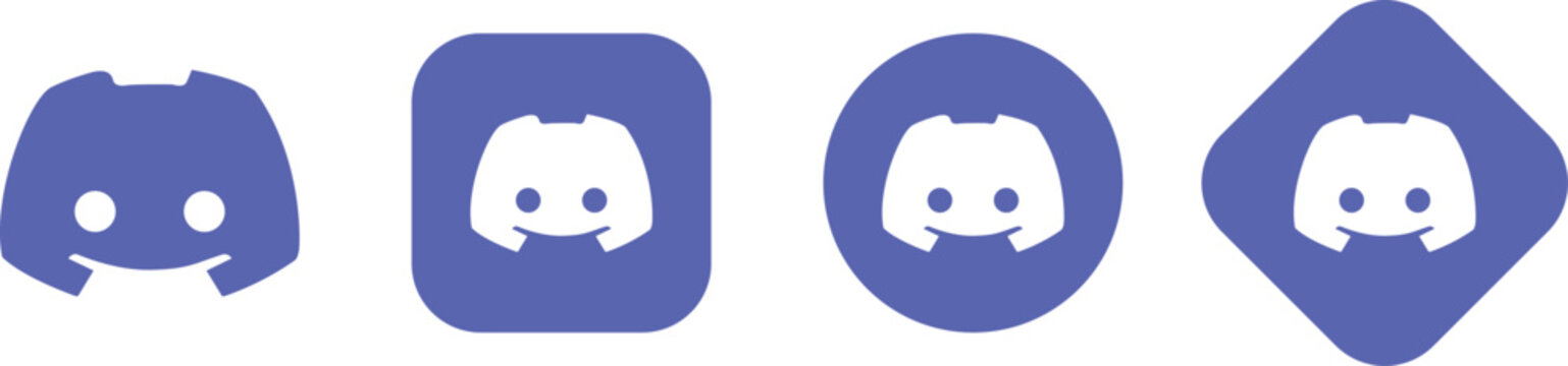 discord logo vector icon set. discord mobile app icons. social network logos. digital marketing designs. digital projects sign. discord logo on Transparent background
