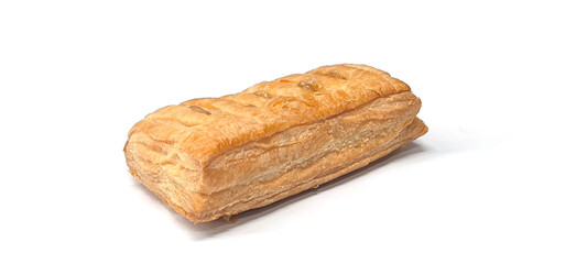 Apple pie on white background