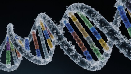 Image of a DNA helix showcasing its molecular structure
