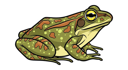 Illustration of a northern leopard frog isolated on transparent background this amphibian is native to north america and canada