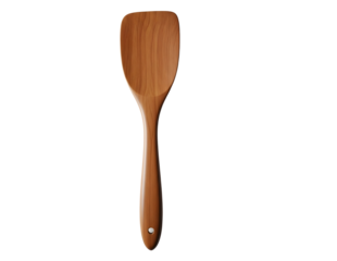 Wooden spatula kitchen utensil isolated on transparent background