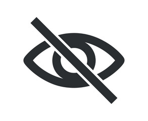 Visibility off icon on transparent background for web
