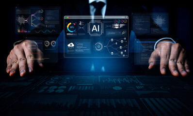 An AI development environment dashboard. This platform provides tools for coding, data science, and visualizing machine learning models, from the initial algorithm to the final application. Fermion