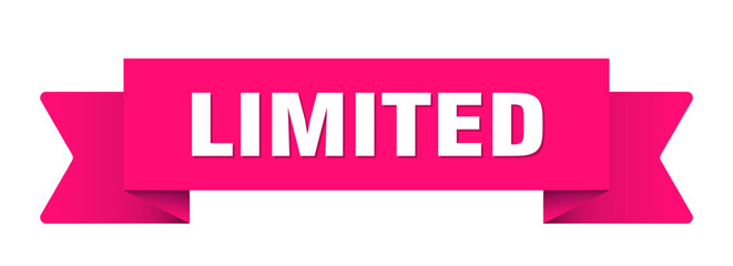 limited ribbon isolated on transparent background. limited ribbon
