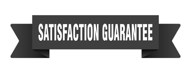 satisfaction guarantee ribbon isolated on transparent background. satisfaction guarantee ribbon