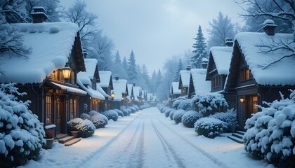christmas tree in the snow