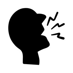 Speak hand drawn icon