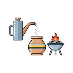vector illustration of a set of food