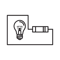 light bulb icon on white