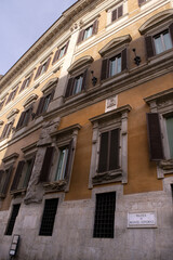 montecitorio palace facade at piazza di monte citorio in rome italy