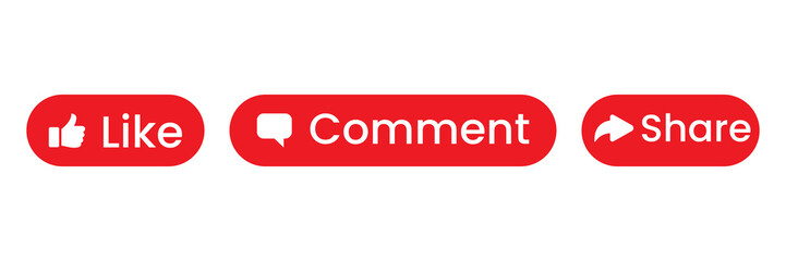 Like, comment, share, Like Comment Share PNG File