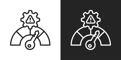 Indicators Icon In Line Version On Black And White Background