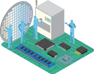 半導体製造業のイメージイラスト