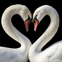 two swans on the water