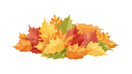 Autumn leaves vector graphic illustration for fall season designs and thanksgiving day clip art images use one hundred