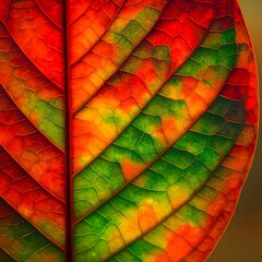 Laubblatt im Gegenlicht - Detail -Nahaufnahme