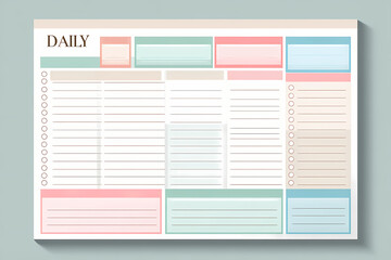 blank planner for a diary  AI generated