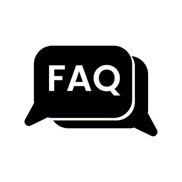 FAQ Icon in Speech Bubble &ndash; Help Question Message Symbol for Support and Information