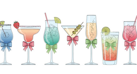 Festive Cocktail Collection A Colorful Array of Refreshing Drinks for Celebrations and Special Occasions