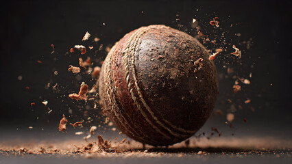 Close-up of cricket bat maker's stamp and quality certification marks burned into willow wood