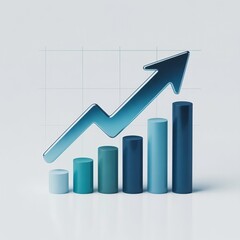 business graph with arrow