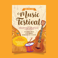 Modern Design Music party festival, Creative Music Event with Abstract Waves