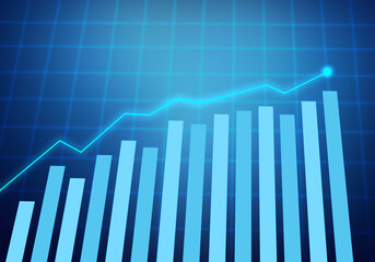 "Growth Metrics in Blue Grid Style"

