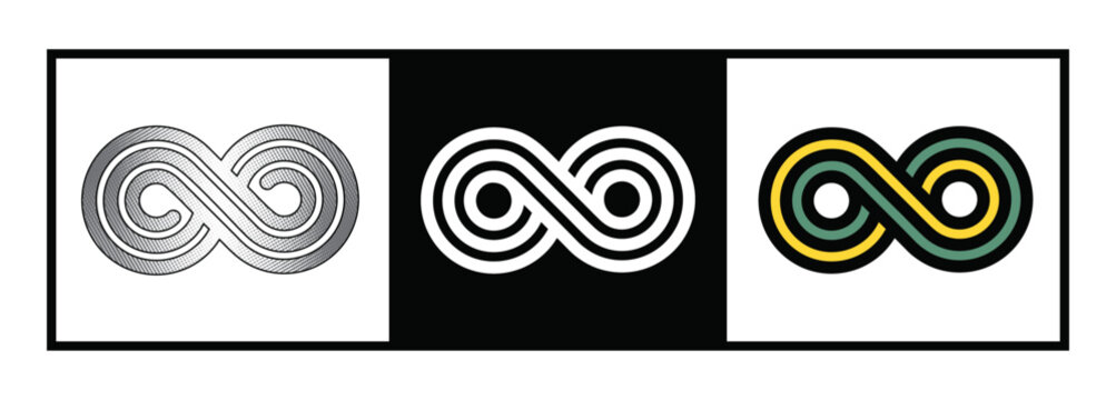 Infinity loop symbol, limitless moebius vector design.