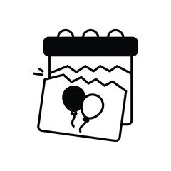 Birthday Date vector icon