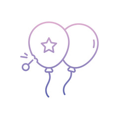 Balloons Popping vector icon