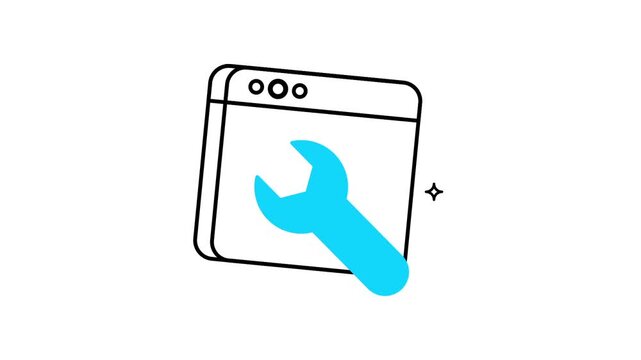 Web Maintenance animated icon video