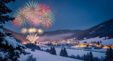 christmas tree in the snow