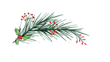 Green and Cream Handcrafted Blank Greetings Christmas