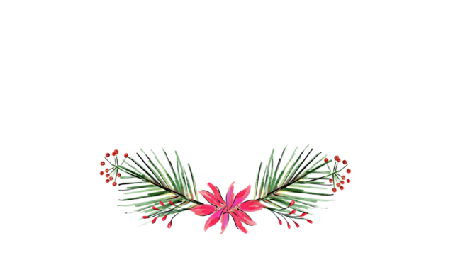 Green and Cream Handcrafted Blank Greetings Christmas