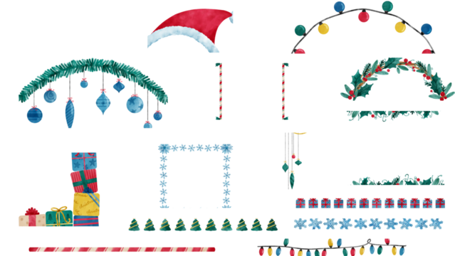 Green and Cream Handcrafted Blank Greetings Christmas