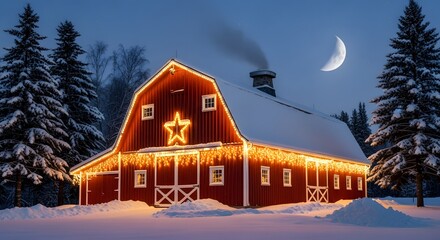christmas house in the forest