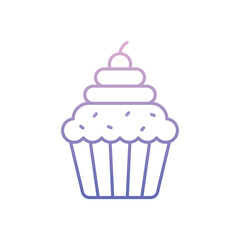 Cupcake  vector icon