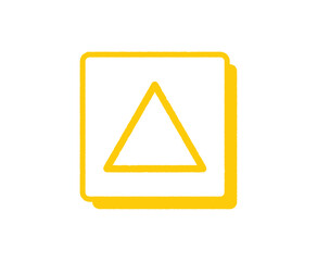 シンプルな三角のアイコン_四角背景