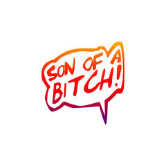 son of a bitch lettering design with a little imagination