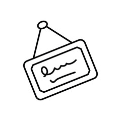 Hanging Board vector icon