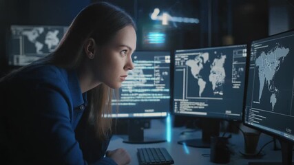 business woman in front of computer - Powered by Adobe