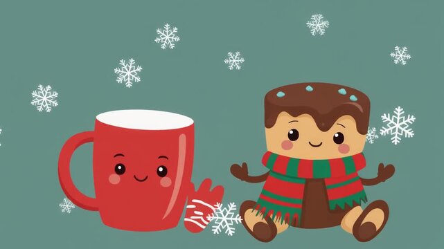 santa claus with a cup of coffee