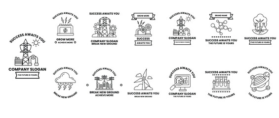A set of company logos with a theme of success