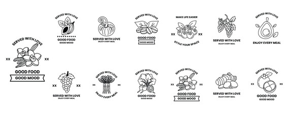 A series of images of fruits