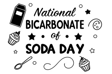NATIONAL BICARBONATE OF SODA DAY vector illustration 